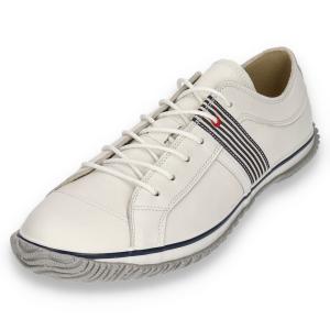 SPINGLE (スピングル) SP-168 White/Navy ホワイト/ネイビー メンズ レディース スニーカー レザースニーカー 白 国産 広島｜spingle