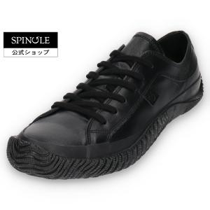 SPINGLE (スピングル) SP-110 Black/Black ブラック/ブラック メンズ レディース スニーカー レザースニーカー カンガルーレザー 黒 日本製 広島