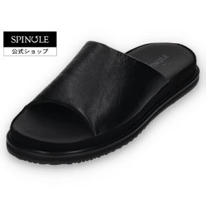 SPINGLE (スピングル) SP-1718 Black ブラック メンズ サンダル レザー 黒 日本製 広島