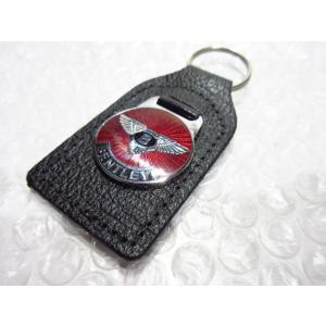 ロールスロイス 本皮キーホルダーS/アルミエンブレム【type3