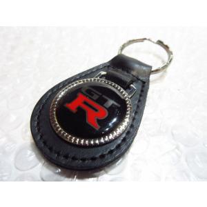 日産 GT-R・エンブレム 本革キーホルダーS NISSAN 【type4】