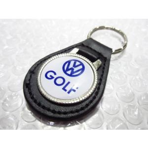 VW GOLF/ゴルフロゴ 本皮キーホルダーS