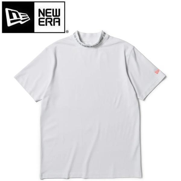 ニューエラ ゴルフ 半袖 ミッドネック Tシャツ 鹿の子 ホワイト NEW ERA (1485993...