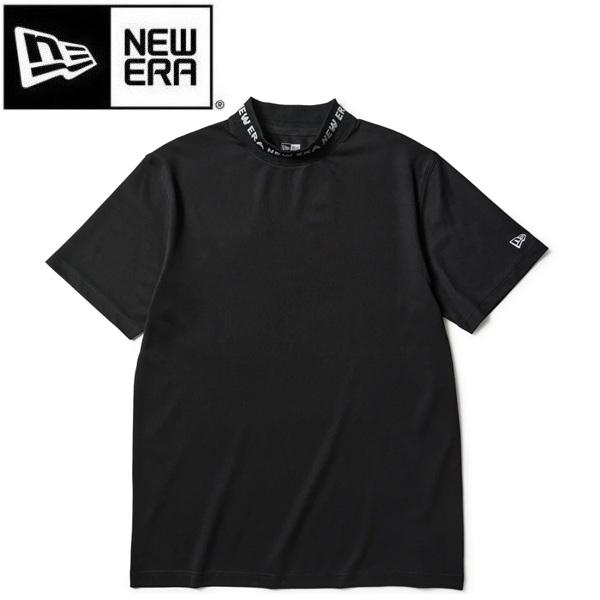 ニューエラ ゴルフ 半袖 ミッドネック Tシャツ 鹿の子 ブラック NEW ERA (1485993...