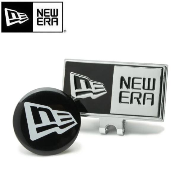 ニューエラ ゴルフ ベーシックマーカー ボックスロゴ/フラッグロゴ シルバー/ブラック NEWERA...