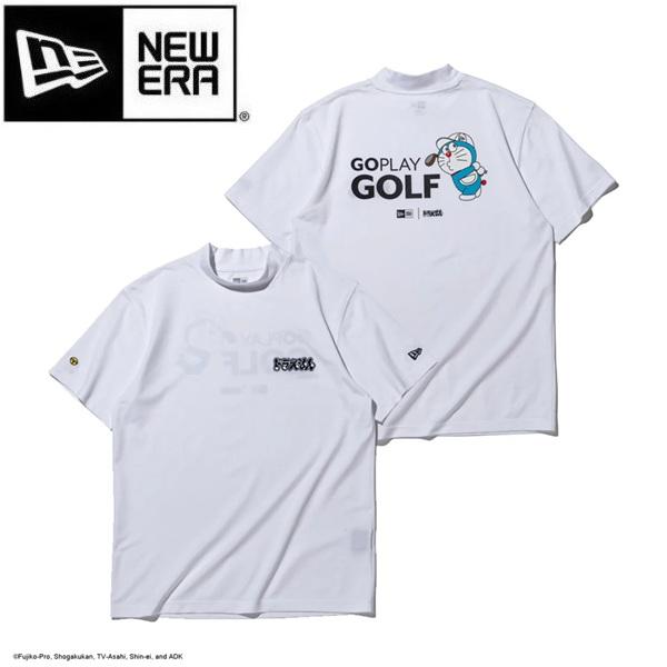 ニューエラ ゴルフ 半袖 鹿の子 ミッドネック Tシャツ ドラえもん ホワイト NEW ERA (1...