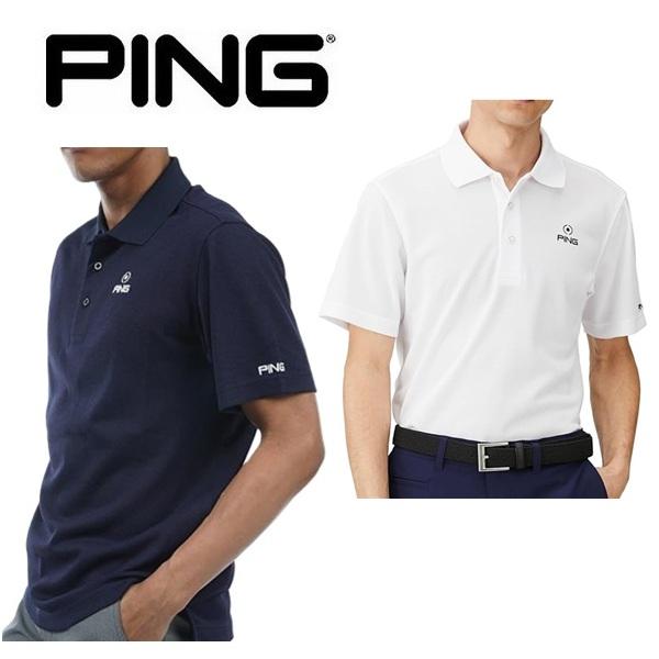 ピン ゴルフ PING ストレッチ ワンポイントロゴ 半袖 ポロシャツ PING 621-41601...