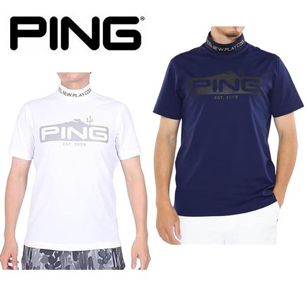 ピン ゴルフ PING メンズ  ブランドロゴ 半袖 ハイネックシャツ PING 621-42678...