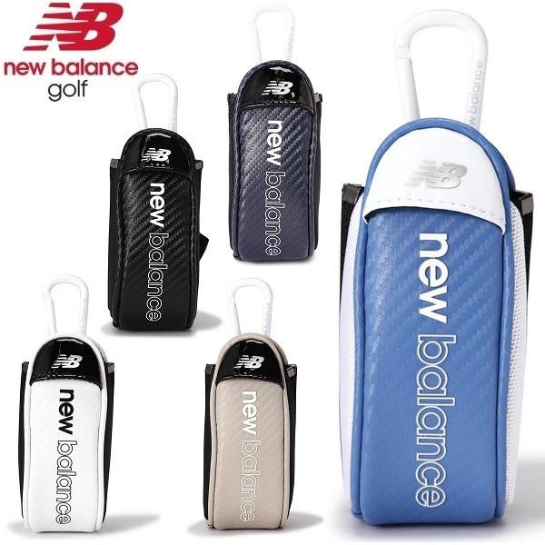 ニューバランス ゴルフ ボールケース 2pcs対応 エンボス合皮×オックス×エナメル ボールホルダー...