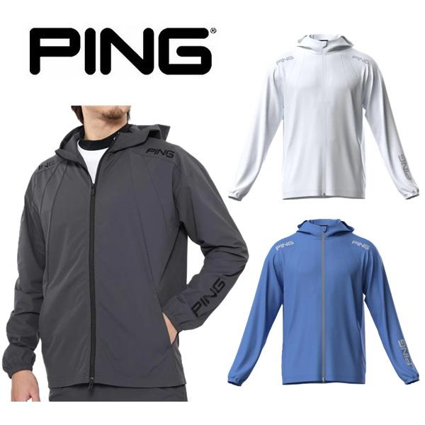 ピン ゴルフ メンズ Hyper Helix ストレッチクロスフルジップフーディブルゾン ＜AddE...