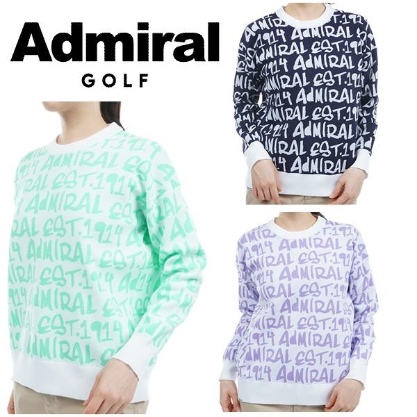 アドミラル ゴルフ リラックスフィット ロゴジャガード クルーニット ADMIRAL ADLA302