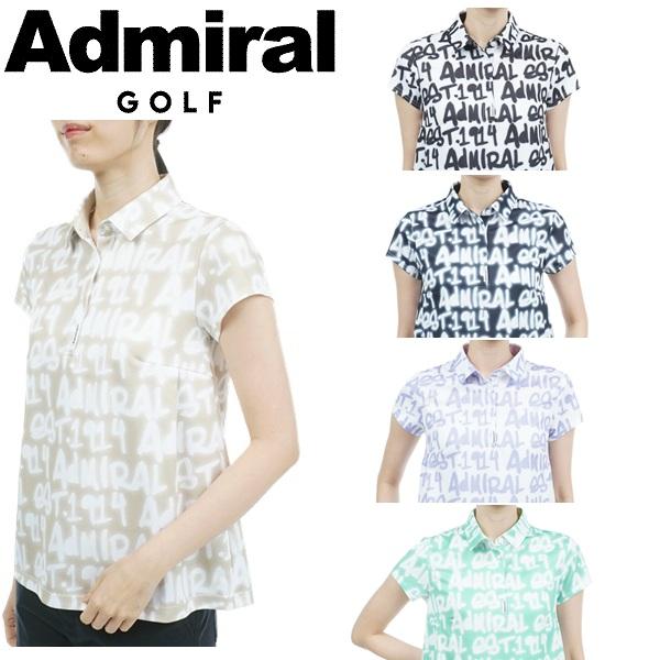 アドミラル ゴルフ レディース スプレーロゴプリント Aラインシャツ ADMIRAL ADLA309