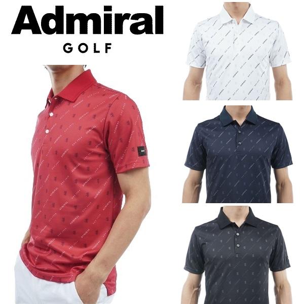 アドミラル ゴルフ メンズ モノグラム ポロシャツ ADMIRAL GOLF ADMA415 202...