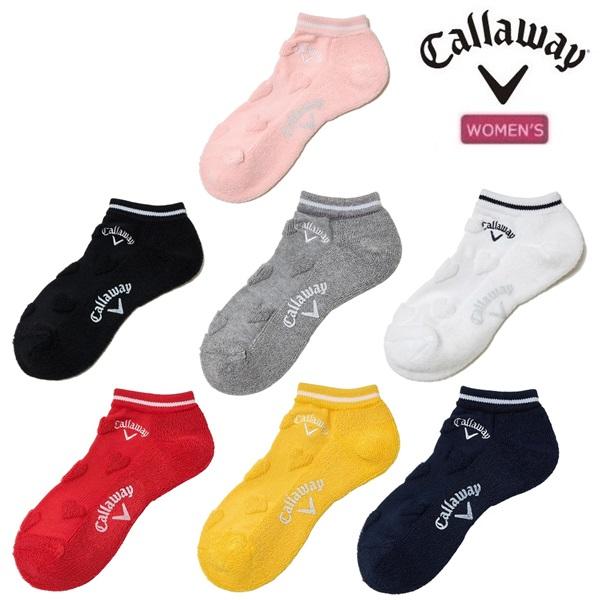 キャロウェイ ゴルフ ソックス ハート柄パイルアンクルソックス レディース Callaway Gol...
