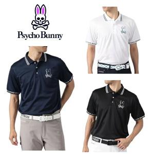 サイコバニー ゴルフ メンズ  NEON BUNNY ワンポイント ポロシャツ Psycho Bunny GF230 2023年モデル｜spiralgolf2018