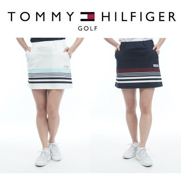 トミーヒルフィガー ゴルフ レディース パネルボーダー ポンチスカート TOMMY HILFIGER...