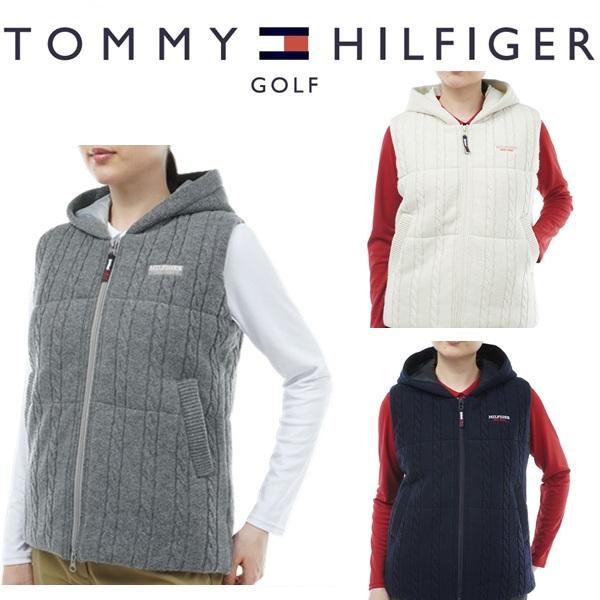 トミーヒルフィガー ゴルフ レディース ベスト ケーブルパテッド ベスト TOMMY HILFIGE...