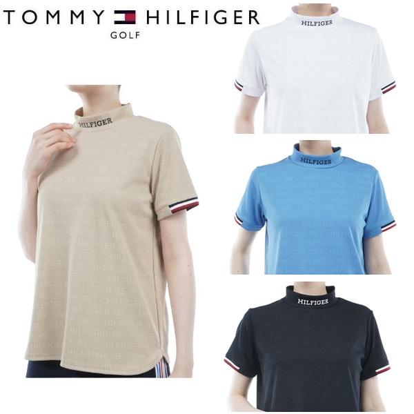 トミーヒルフィガー ゴルフ レディース エンボスロゴジャカード 半袖モックシャツ TOMMY HIL...