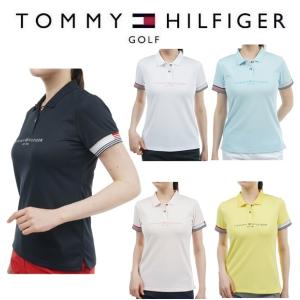 トミーヒルフィガー ゴルフ レディース フロントロゴ 半袖ポロシャツ TOMMY HILFIGER GOLF THLA429 2024年春夏モデル｜spiralgolf2018