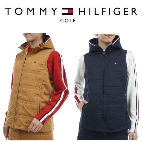 トミーヒルフィガー ゴルフ レディース ベスト ロゴ キルトパテッド ベスト TOMMY HILFI...