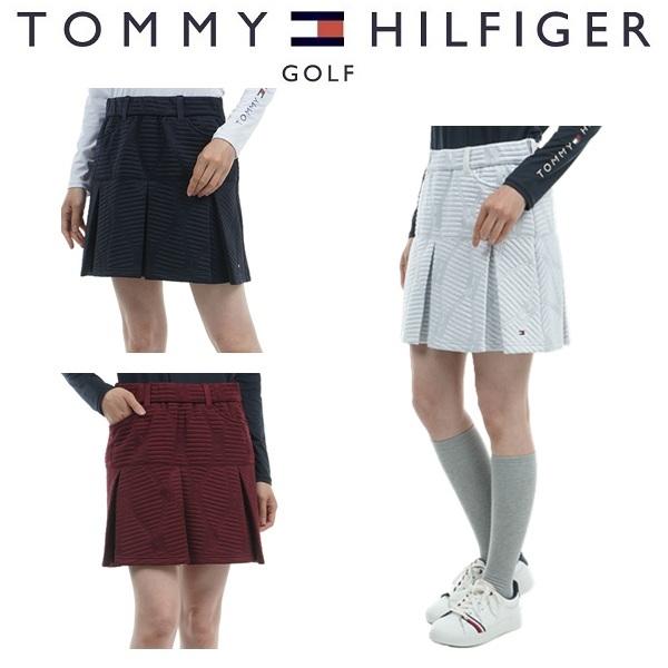 トミーヒルフィガー ゴルフ レディース スケルトンフラッグ キルトジャガード フレアスカート TOM...