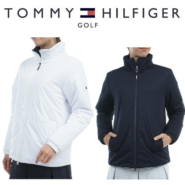 トミーヒルフィガー ゴルフ レディース コーティングニット パテッドジャケット TOMMY HILF...