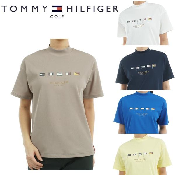 トミーヒルフィガー ゴルフレディース マルチフラッグ リラックス半袖モックネックシャツ TOMMY ...