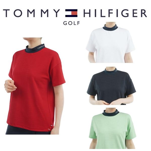 トミーヒルフィガー ゴルフレディース ジャカードリラックス 半袖モックネックシャツ TOMMY HI...