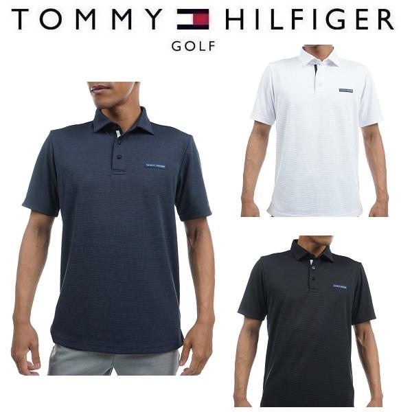 トミーヒルフィガー ゴルフ メンズ ブラインドロゴ ジャガード 台衿付シャツ TOMMY HILFI...