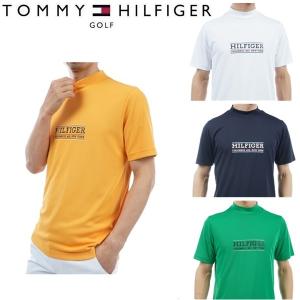 トミーヒルフィガー ゴルフ メンズ フロントロゴ 半袖モックネックシャツ TOMMY HILFIGER GOLF THMA404 2024年春夏モデル｜spiralgolf2018