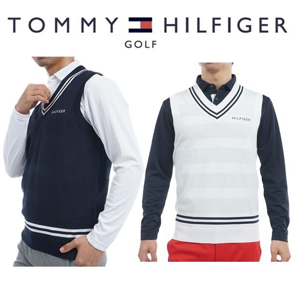 トミーヒルフィガーゴルフ メンズ シャドーストライプ クリケットニットベスト TOMMY HILFI...