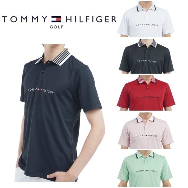 トミーヒルフィガー ゴルフ メンズ エッセンシャルストライプカラー 半袖ポロシャツ TOMMY HI...