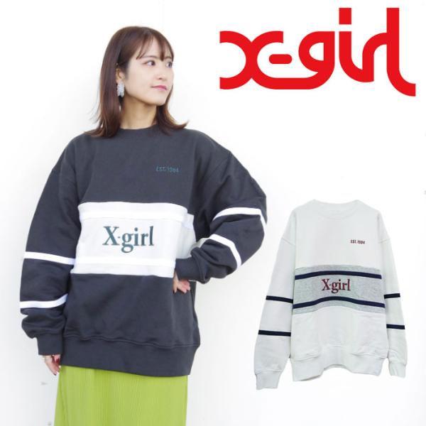 X-girl エックスガール OLDIES SWEAT TOP  (105231012012)
