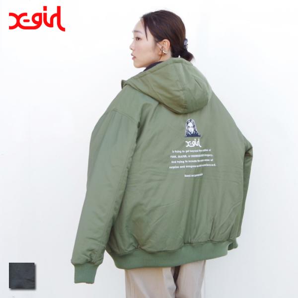 X-girl（エックスガール) REVERSIBLE QUILTED JACKET (1052330...