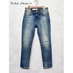 NUDIE JEANS(ヌーディージーンズ) デニム パンツ リーンディーン LEAN DEAN "REPAIRS" （NJ19WDL1M010） レングス30｜spisurre