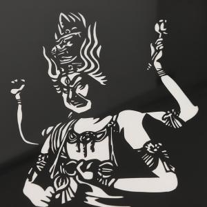愛染明王 切り絵 A2の詳細画像1