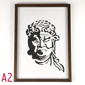 不動明王 切り絵 A2