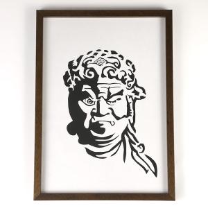 不動明王 切り絵 A2の詳細画像5