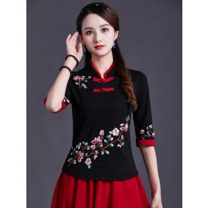 Tシャツ チャイナ トップス 太極拳 七分 レ...の詳細画像1