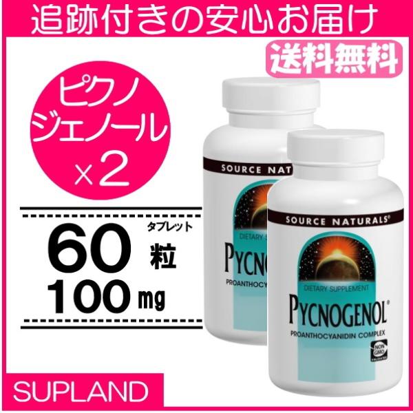 ピクノジェノール 100mg 60錠 2個セット ディフェンスシステム ソースナチュラルズ