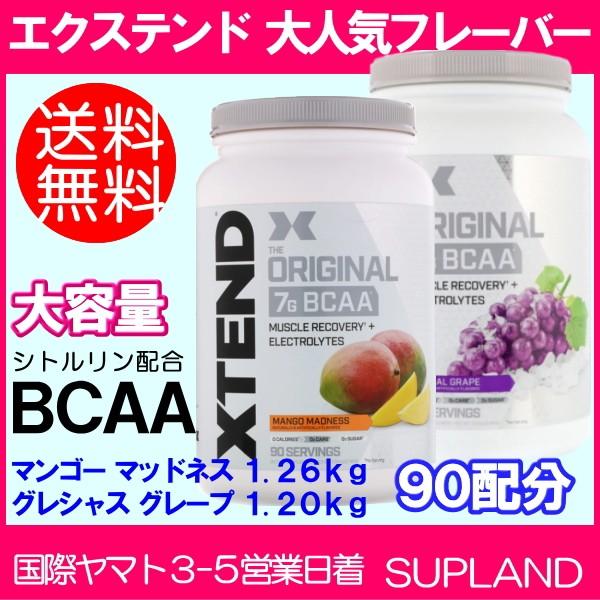 送料無料 4種類 エクステンド BCAA + シトルリン配合 90配 パイナップル マンゴー グレー...