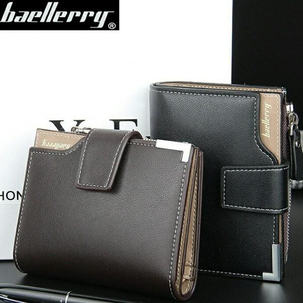 baellerry メンズ財布 男のスリムな 二つ折り財布 メンズ 二つ折り ファスナー付小銭入れ
