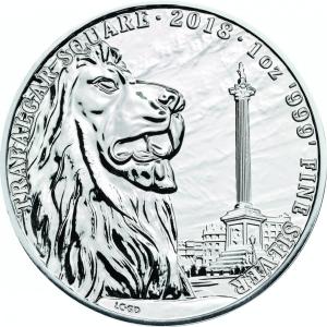 イギリス　ランドマーク　未流通品　トラファルガー広場　銀貨　シルバーコイン　999　2018年　コインケース入り
