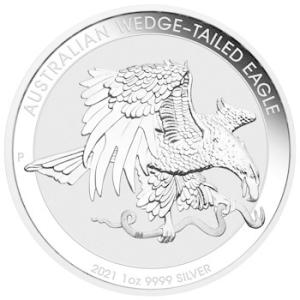 未流通品　ウェッジテールドイーグル　2021年　オーストラリア　銀貨　純銀　.9999　シルバーコイン　収集　コインケース入り