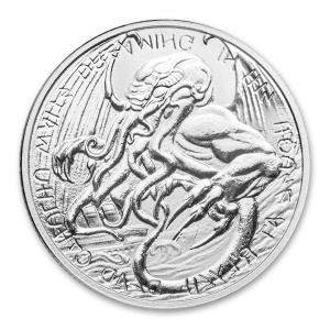 未流通品　２０２１年　トケラウ　クトゥルフ　銀貨　.999　シルバーコイン　純銀　コレクション　コインカプセル付き