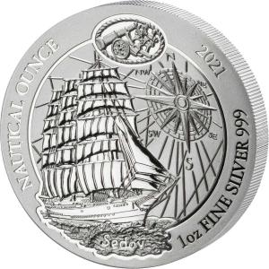 未流通品　2021年　ルワンダ　セドフ号　1oz 1オンス　銀貨　純銀　コインカプセル入り｜splendidcoin