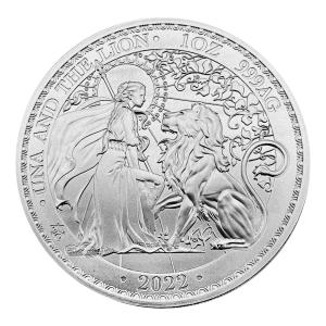未流通品　２０２２年　セントヘレナ　ウナ＆ライオン　定番バージョン　１オンス　銀貨　シルバーコイン　コインカプセル入り