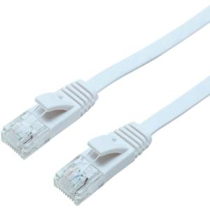 ミヨシ MCO カテゴリー6A フラットLANケーブル ホワイト 10m TWU-6A10WH