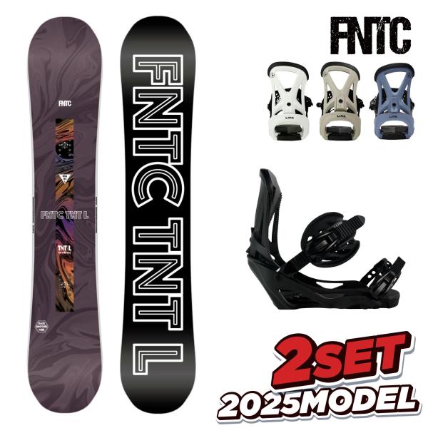 ★BIN取付無料★ 24-25 エフエヌティーシー スノーボード 2点セット FNTC TNT L ...