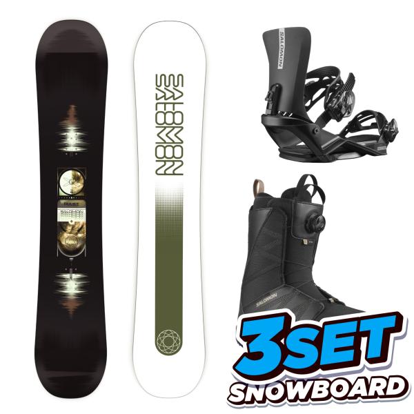 25-26 サロモン スノーボード 3点セット SALOMON PULSE RHYTHM TITAN...